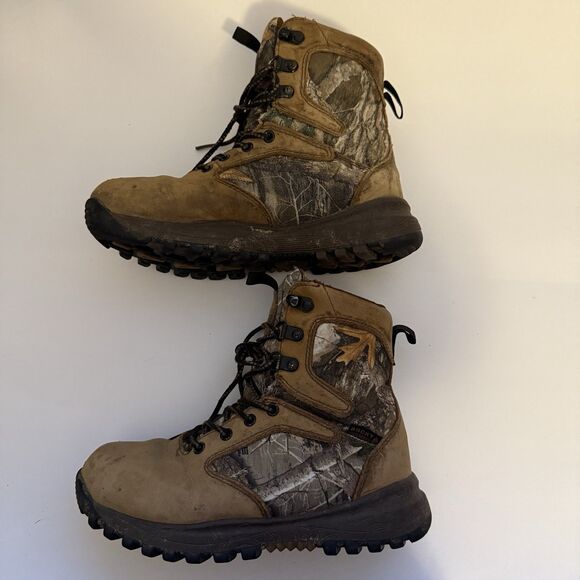Rocky Youth Outdoor Hunting Boots Size 3M Camo Brown Hiking Thinsulate Insulated - Picture 4 of 10